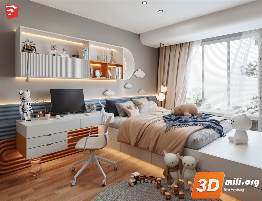 Children Room Scenes  Skp FIles 